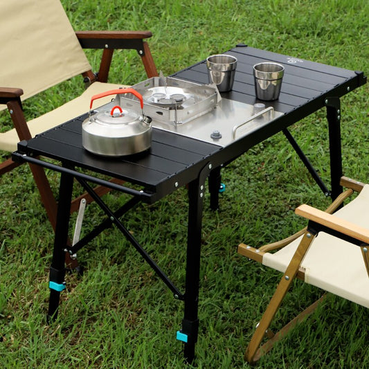 TrekTable: Versatile Camping Table with Gas Stove Integration